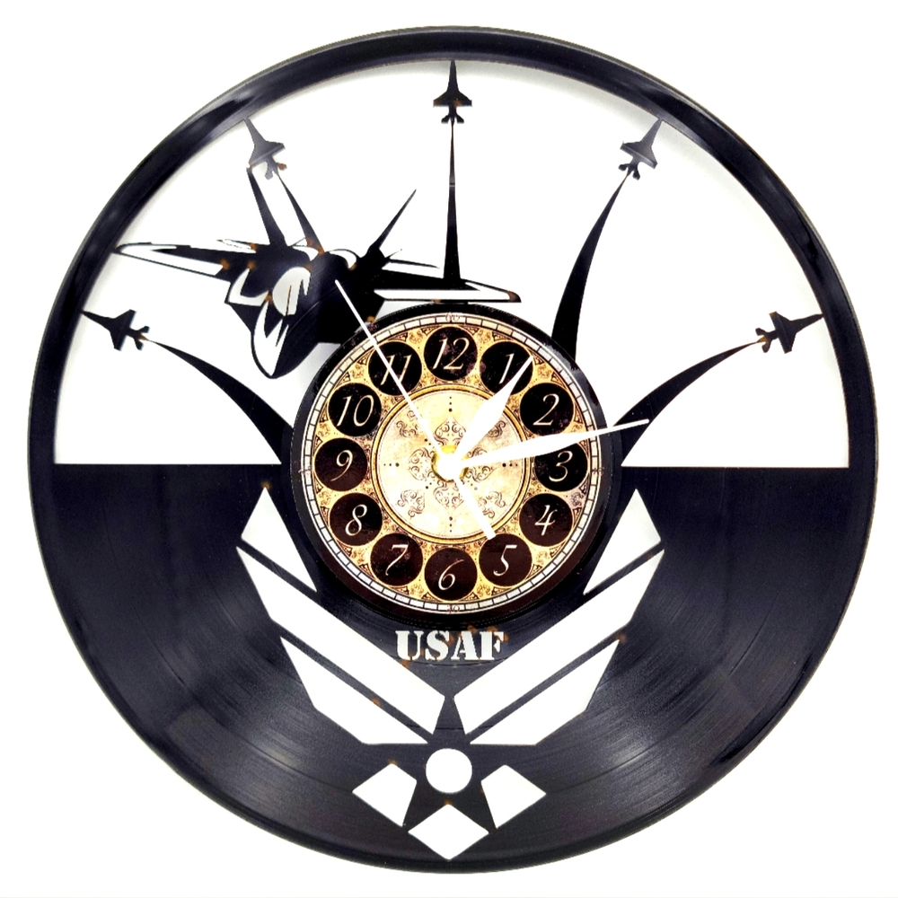 AIR FORCE vinyl record clock makes a great christmas gift